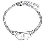 Shegirl Boho Handcuffs Ankle Bracelet Silver Layered Anklet Chain Fashion Foot Jewelry Summer Beach for Women