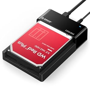 ORICO Externe USB 3.0 SATA Festplatten Dockingstation für 2, 5/3, 5 SATA HDD, 5Gbps Festplattengehäuse Docking Station mit bis zu 24 TB [Unterstützt UASP]