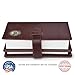 GALILEO® Double AA Big Book Cover & 12 Steps & 12 Traditions | Medallion Holder | AA Gift | Alcoholics Anonymous | PU Leather | AA Book Covers for Hardcover (Plain/Coin Pocket/Brown)