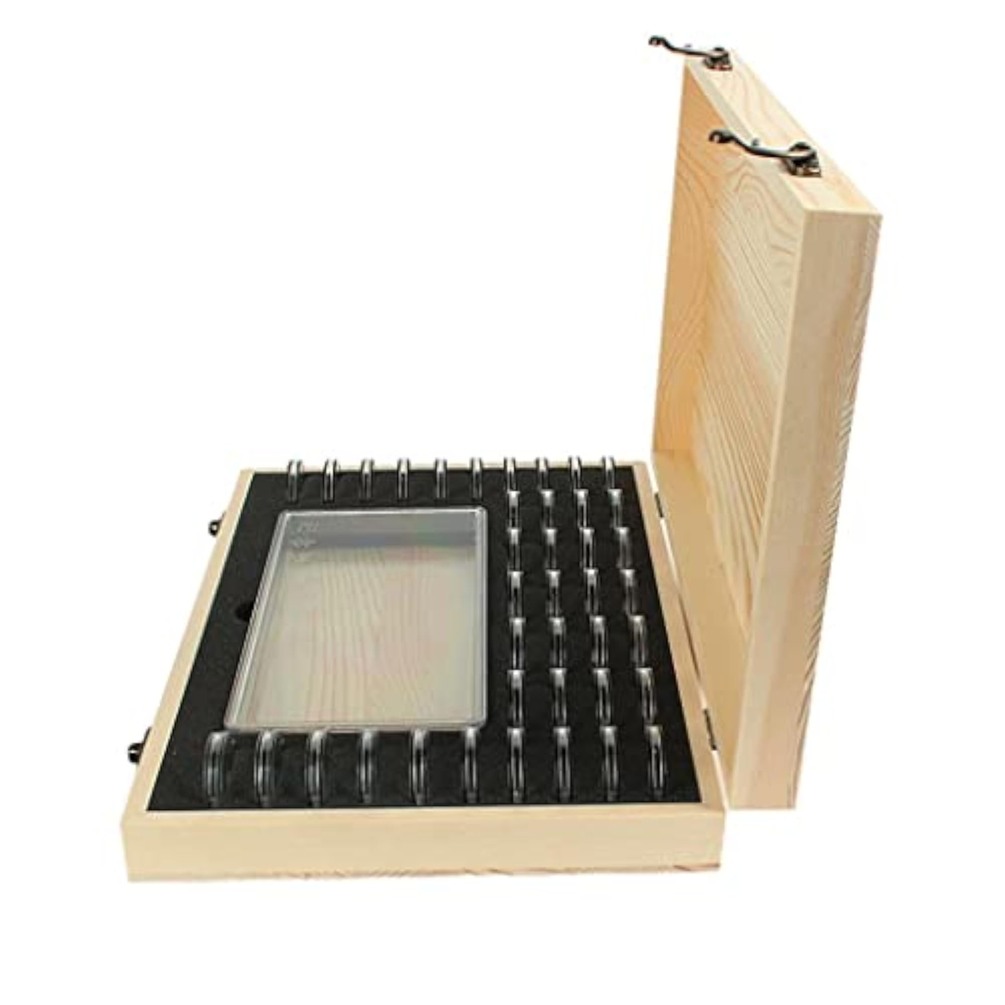 Wood Coins Display Storage Box Collectible Case for Certified Coin