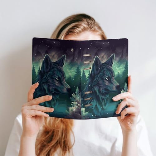 Carnet de notes A5 Forest Wolf en cuir synthétique à feuilles mobiles rechargeables - 6