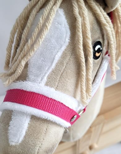 Caballo Hobby A3 ajustable juguete rosa oscuro de madera con crin 2