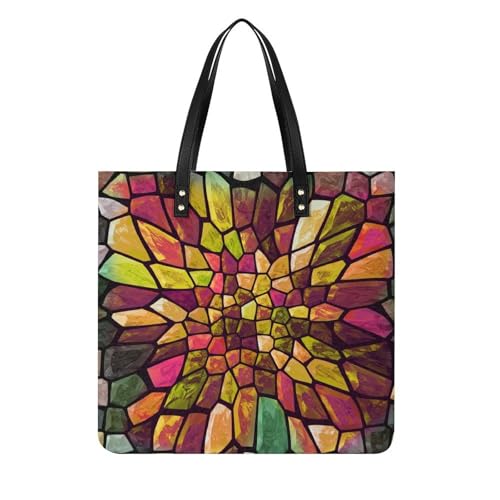 Sac à main shopper pierres colorées femmes et grand tote bag de voyage 39x39cm