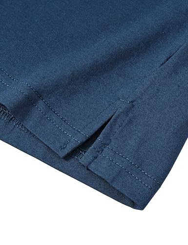 Pijama para hombre de algodón modal con botones y bolsillo ropa de dormir cómoda 6