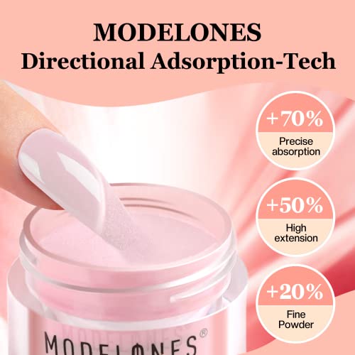 modelones 32 Unidades de Kit de Unhas Em Pó para Imersão, 20 Cores Nude Rosa Tom de Pele Acrílico Ne