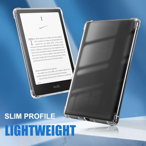 CoBak klar Hülle für Kindle Paperwhite 12 Generation 7 Zoll 2025/2024 Realeased und Kindle Colorsoft Signature Edition 1st Generation 7\ 2024 - Durchsichtige Leichte Kratzfeste Weich