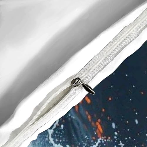 Housse de couette astronaute anti-pli lit simple microfibre douce - 6