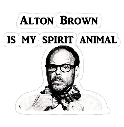 Alton Brown is My Spirit Animal, Alton Brown Food Network Star Good eats Chef Decal Sticker - Sticker Graphic - Auto, Wall, Laptop, Cell, Truck Sticker for Windows, Cars, Trucks