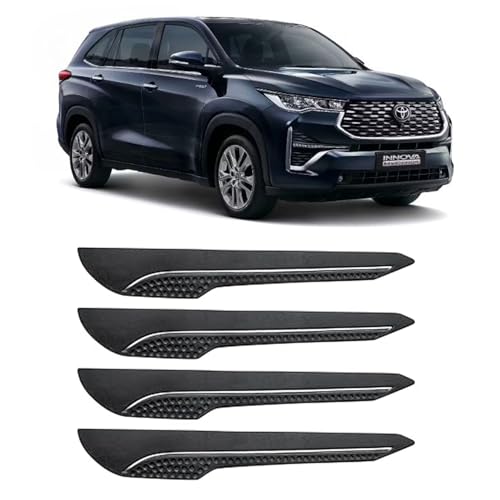 Image of AOSIS-Car Bumper Protector /Bumper Guard for Toyota innova hycross with Single Chrome Stripe (4-Pcs)