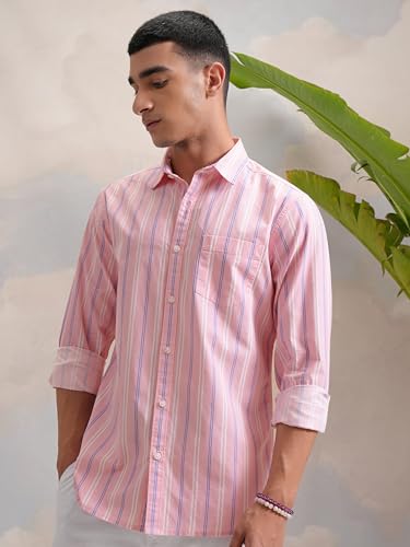 Image of Highlander Men's Slim Fit Striped Shirt | Full Sleeves | Everyday Wear Stylish Shirt for Men