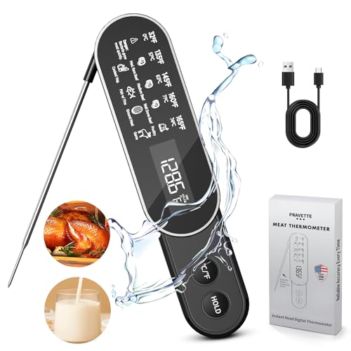 3X Faster 0.5s Instant Read Meat Thermometer, 2025 Rechargeable ±...