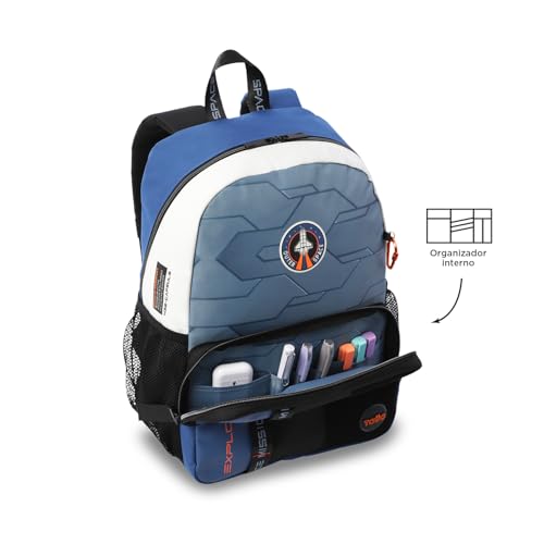Mochila escolar mediana de 18L TOTTO resistente para proteger libros y material escolar 6