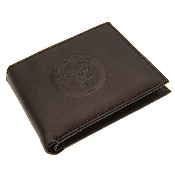 Portefeuille Aston Villa FC gravé noir petit format pour homme et fan