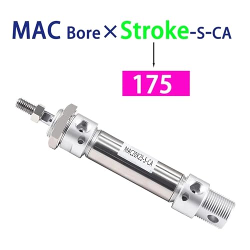 Cylindre MAC32 micro vérin de commande pneumatique à course 175mm - 3