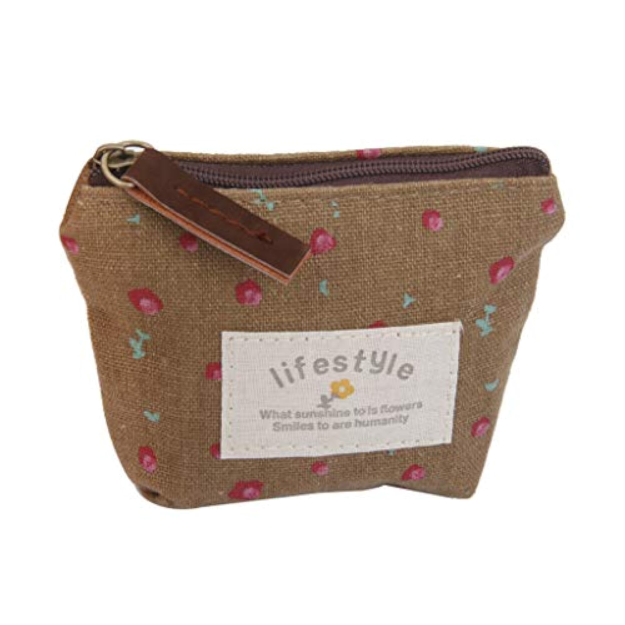 2pcs Girls Flower Pattern Coin Purse Bag Set
