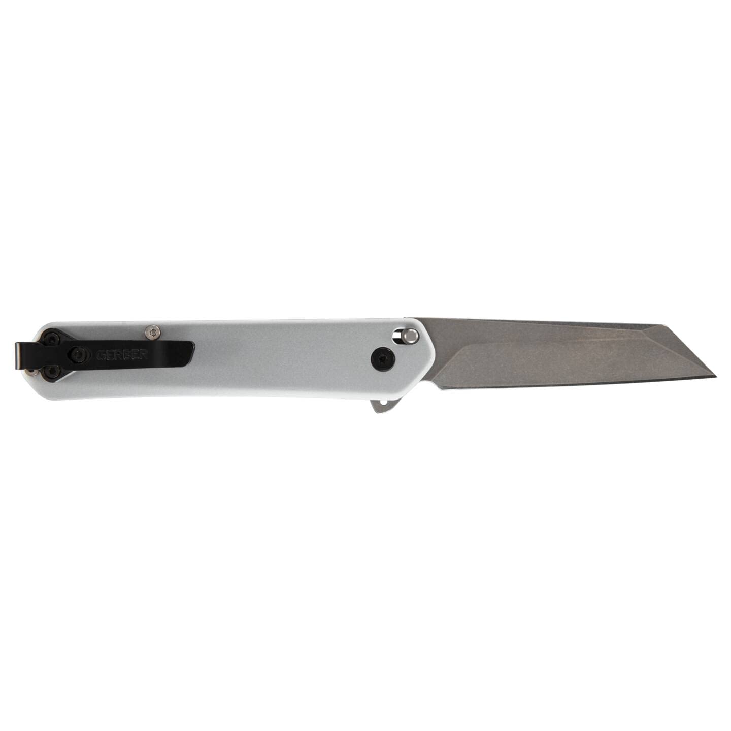 Gerber Scyzoryk z klipsem do paska, Spire, ostrze ze stali nierdzewnej 440A w stylu odwróconego tanto z aluminiowymi łuskami rękojeści, flipper ze wspomaganiem otwierania, długość ostrza: 7,4 cm