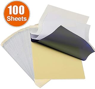 SLSY Tattoo Transfer Paper 100 Sheets, Thermal Stencil Paper for Tattooing, Tattoo Transfer