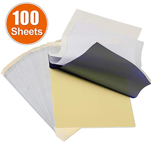 SLSY Tattoo Transfer Paper 100 Sheets, Thermal Stencil Paper for Tattooing, Tattoo Transfer