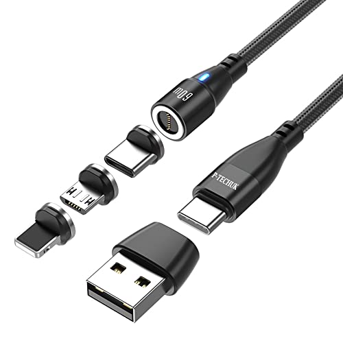 P-TECHUK 60W Super Fast USB C Magnetic Charging Data Cable