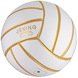 JSNING Golden White Volleyball, Soft Touch,Volley lite for Outdoor Indoor Beach Game,Official Size 5,Gift for Boy Girl Man and Woman