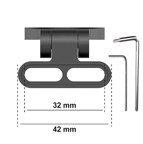 Out Front Bike Computer Mount - Adjustable Mount for Garmin Wahoo, Cycling Computer Extended Mount, Road Mountain Bike Accessories for 32mm Handlebar, Bicycle Phone Flashlight Stem Bracket (Black)