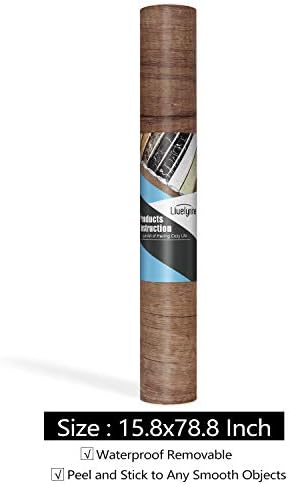 Livelynine Rustic Wood Effect Vinyl Wrap for Furniture Table Washable Self Adhesive Wallpaper for Kitchen Worktop Covering Wood Effect Sticky Back Plastic Roll Oil Proof Laminate Roll 40CMX200CM