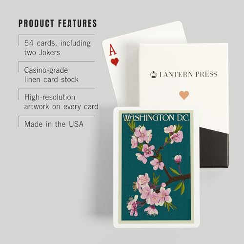 Lantern Press Washington DC, 52 cartas póker miniatura 3