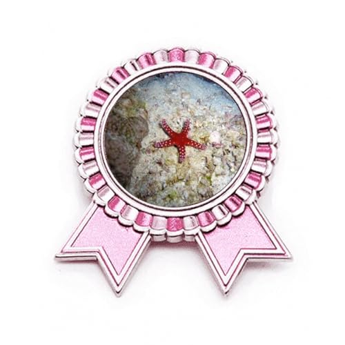 Broche étoile de mer rose en métal pour fixer vos foulards de style marine