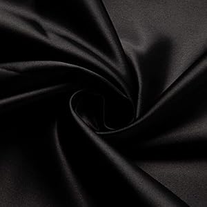 東レ シルック サテン 生地 約122cm×1mカット Col.BK ブラック T880-1" 