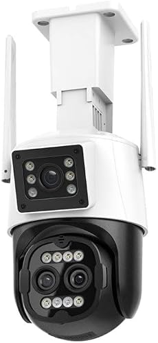 QX103 Humanoid Recognition AI Alarm WiFi Dome Triple IP Camera(EU Plug)