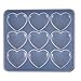 Heart Shape Epoxy Mold Silicone Mold 9Pcs 5.2 x 4.2cm Resin Love Heart Shape Beads Making DIY Craft