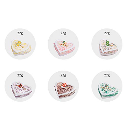 image for HongTu 6PCS Small Heart-Shaped Cake Simulation Food Artificial Fake Fo