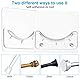 6 Stücke Selbstklebend Duschvorhangstangen Halter, Wand Montiert Duschstangen Halter Bohrerfreie Installation, Stange Halter, Kein Bohren, Transparent (Duschvorhangstange Nicht Enthalten)