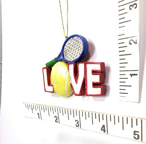 Love Tennis Ball And Racket Christmas Tree Ornament Decoration Sports C6684 New #TOP2