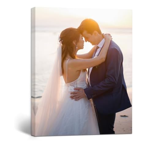 HomeLifairy Custom Canvas Prints With Your Photos - Personalized Canvas Picture Prints Framed Wall Art for Wedding, Home Decor, Bedroom, Living Room, Office (12 in x 16 in) Cover