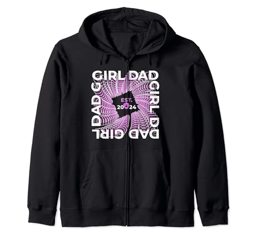 Girl Dad Est. 2024 New Dad Father's Day Sudadera con Capucha