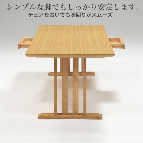 テーブル・グレー・ダイニング 150cm 引出し付き 北欧 カフェ風 おしゃれ コンパクト 木製 MDF＋メラミン化粧板 2人暮らし ワンルーム [5]