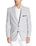 Haggar Men's Seersucker Classic Fit 2-Button Center Vent Sport Coat