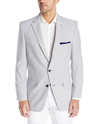 Haggar Men's Seersucker Classic Fit 2-Button Center Vent Sport Coat
