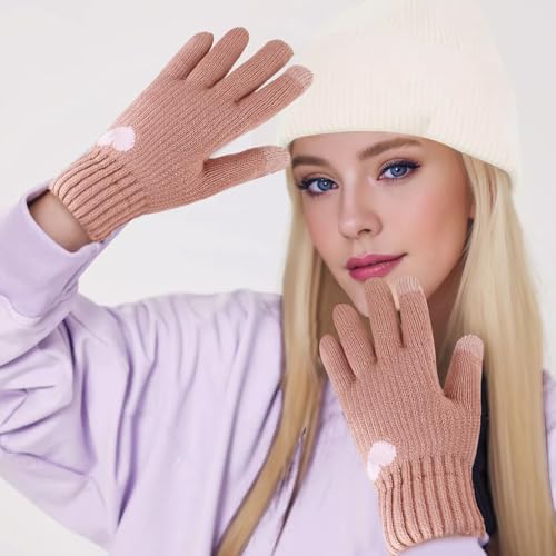 Guantes cálidos para pantalla táctil con punto térmico de mujer 6