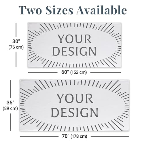 Let's Make Memories Personalized Beach Towel - Custom Cotton/Poly Blend Pool Towel - Personalize with Your Name - Standard Size - Blue