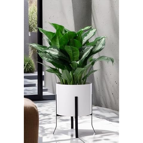 BestVida Adjustable Plant Stand Metal Flower Pot Holder Indoor Outdoor, Fits 8 to12 inches Pots, Black Cover