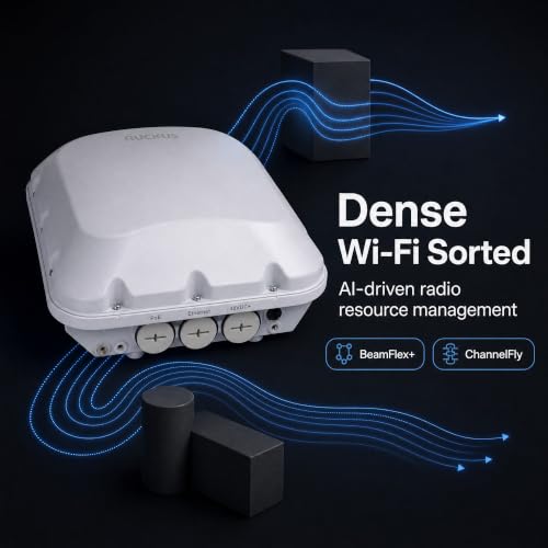 Image of Ruckus T670 Outdoor Tri-Band Wi-Fi 7 Access Point 901-T670-US51, 5Gbps 5GbE PoE++, IP67 Rugged, 2x2 MU-MIMO BeamFlex+, Dual Ethernet, WPA3, ACE 3 Year Warranty (Hardware Only)
