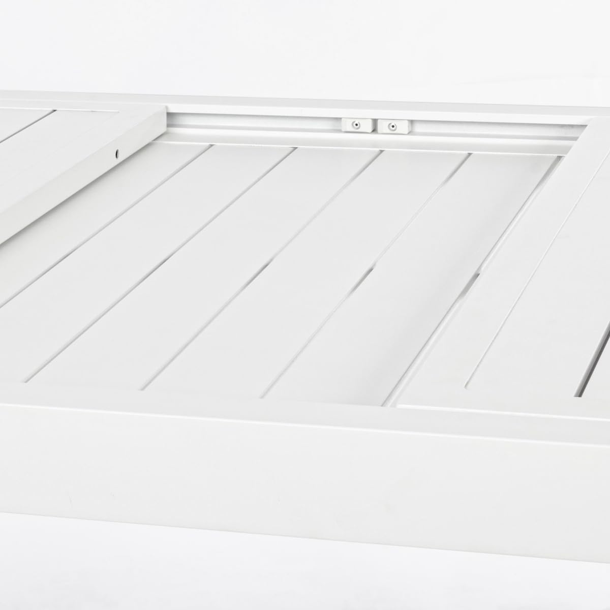 Yellowshop - HILL Tavolo da giardino rettangolare allungabile per esterno in alluminio L160/240xP90xH75 cm Bianco o Coffee (Bianco)