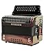 Hohner Corona C-II Diatonic G/C/F Accordion (Red to Gold)