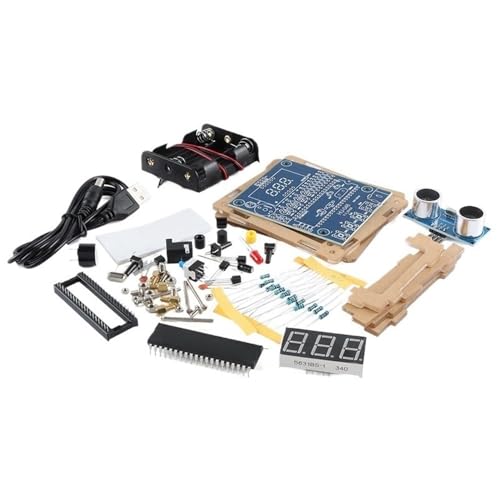 BEQLXTA sensores Aparcamiento PDC Kit de telémetro ultrasónico, medición de Distancia de 0-4M, de Radar inverso para Coche, 51 Piezas de Soldadura STC de un Solo Chip(with Shell)