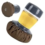 Duroecsain Detergente per ghisa | Tampone abrasivo non abrasivo con dispenser di olio, spazzola per stufa in ghisa, per griglia, barbecue, cookware, forno, cottura, uso domestico e