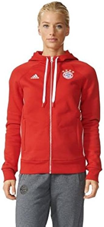 adidas Bayern de Munich 3S HD Zip W Sudadera, Mujer, Rojo/Blanco  (Rojfcb/Blanco), XS : Amazon.es: Ropa