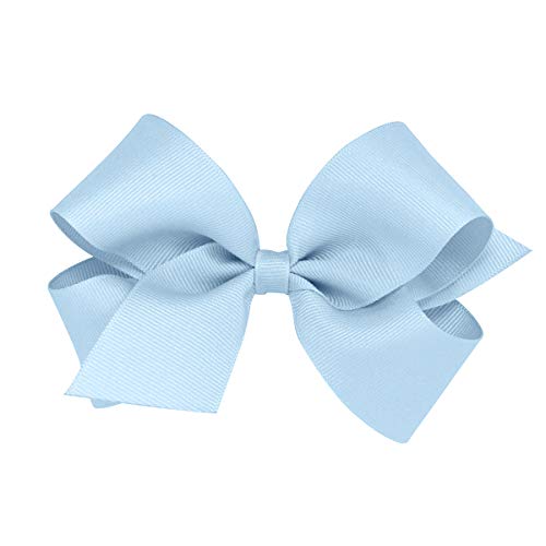 Wee Ones Girls' Classic Grosgrain Hair Bows, Millennium Blue, Medium
