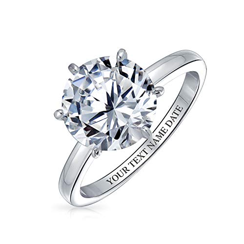 Bling Jewelry Personalize Wedding Classic Timeless Cubic Zirconia 3CT AAA